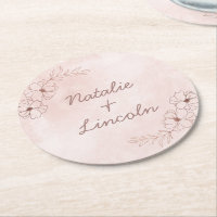 Blush Pink und Rose Gold Fohlen Bläschen Border Mo