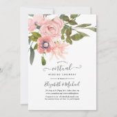 Blush Pink und Rose Gold Online Virtual Wedding Einladung (Vorderseite)