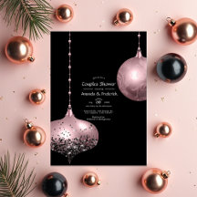 Blush Pink und Rose Gold Weihnachtspaare Dusche