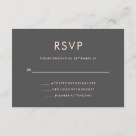 Blush Pink und Smoky Grau | World Map Wedding RSVP Karte