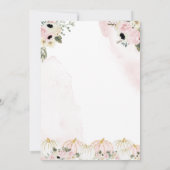 Blush Pink und White Pumpkin Herbst Babydusche Einladung (Rückseite)
