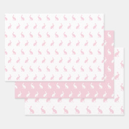 Blush Pink und White Upright Kanbits Muster. Geschenkpapier Set