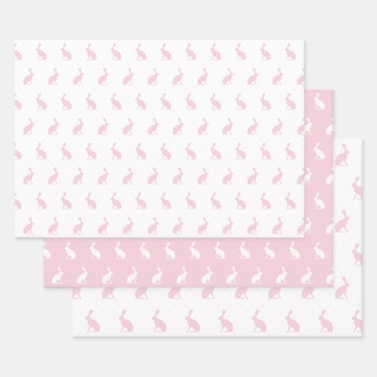 Blush Pink und White Upright Kanbits Muster. Geschenkpapier Set (Set)