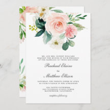 Blush Pink und White Watercolor Blumenzehen