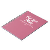 Blush Pink Unsere Liebe Story Couple Journal Notizblock (Linke Seite)