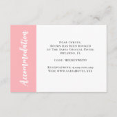 Blush Pink Unterkunft Hochzeitskarte Begleitkarte (Vorderseite)