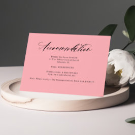 Blush Pink Unterkunftskarte Begleitkarte