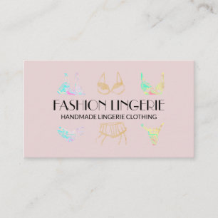 Blush Pink Unterwäsche Girly Shop Lingerie Bekleid Visitenkarte