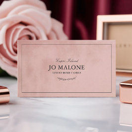 Blush Pink Velvet Texture Elegante Company Visitenkarte