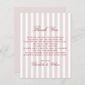 Blush Pink Vertikale Streifen Moderne Hochzeit Dan Einladung (Vorne/Hinten)