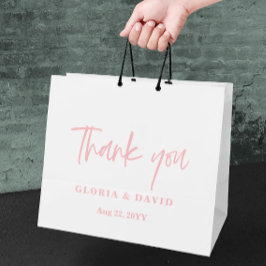 Blush Pink Vielen Dank für Ihre Hochzeit Große Geschenktüte