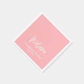 Blush Pink Vielen Dank für Ihre Hochzeit Serviette (Ecke)