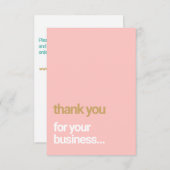 Blush Pink Vielen Dank für Ihre Kundenempfehlung e Begleitkarte (Vorne/Hinten)