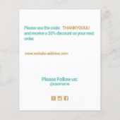 Blush Pink Vielen Dank für Ihre Kundenempfehlung e Flyer (Hinten)