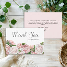 Blush Pink Vintag Floral Geburtstag Vielen Dank