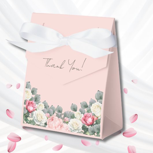 Blush Pink Vintag Garden Rose Kinderdusche Geschenkschachtel