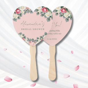 Blush Pink Vintage Rose Brautparty Vielen Dank Fächer