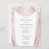 Blush Pink Vorhang Einladung (Vorderseite)