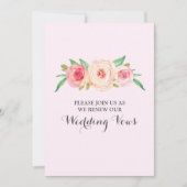 Blush Pink Vow Erneuerbare Einladung (Vorderseite)