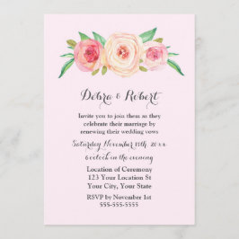 Blush Pink Vow Erneuerbare Einladung