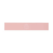 Blush Pink Wappen Monogram Wedding Einladungsbanderole (Flach)