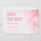 Blush Pink Wasserfarbe Abstrakte fette Hochzeit Save The Date (Vorderseite)