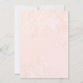 Blush Pink Wasserfarbe Blumengrün Hochzeit Save The Date (Rückseite)