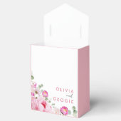 Blush Pink Wasserfarbe Blumenzellenhochzeit Geschenkschachtel (Geöffnet)