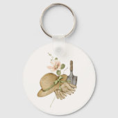 Blush Pink Wasserfarbe Blüte, wo Sie gepflanzt sin Schlüsselanhänger (Rückseite)