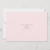 Blush Pink Wasserfarbe Bridal Dusche Einladung (Rückseite)