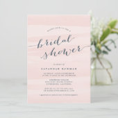 Blush Pink Wasserfarbe Bridal Dusche Einladung (Stehend Vorderseite)