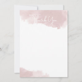 Blush Pink Wasserfarbe Danke Karte