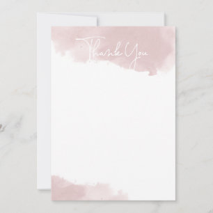 Blush Pink Wasserfarbe Danke Karte