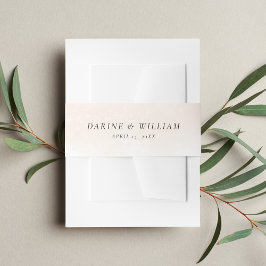 Blush Pink Wasserfarbe Elegante Typografie Hochzei Einladungsbanderole