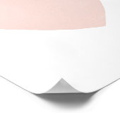 Blush Pink Wasserfarbe Kinderzimmer Dekorationspop Poster (Ecke)