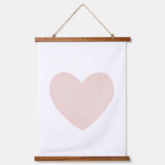 Blush Pink Wasserfarbe Kinderzimmer Dekorationspop Wandteppich Mit Holzrahmen (Vorderseite)