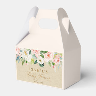 Blush Pink Wasserfarbe & Kraft Rustikale Grünpflan Geschenkschachtel