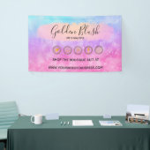 Blush Pink Wasserfarbe & Moderne Goldene geometris Banner (Messeveranstaltung)