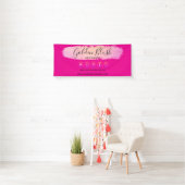 Blush Pink Wasserfarbe & Moderne Goldene geometris Banner (Insitu)