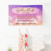 Blush Pink Wasserfarbe & Moderne Goldene geometris Banner (Insitu)