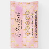 Blush Pink Wasserfarbe & Moderne Goldene geometris Banner (Vertikal)