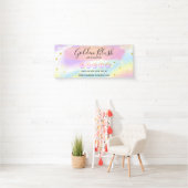Blush Pink Wasserfarbe & Moderne Goldene geometris Banner (Insitu)