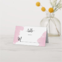 Blush Pink Wasserfarbe Schlagt Moderne Tischnummer