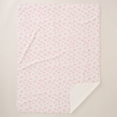 Blush Pink Wasserfarbenherzen Sherpadecke (Vorderseite)