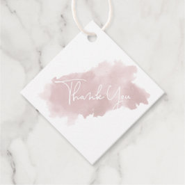 Blush Pink Watercolor Babydusche Danke Geschenkanhänger