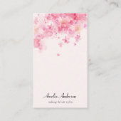 Blush Pink Watercolor Blume Makeup Artist Treuekarte (Vorderseite)