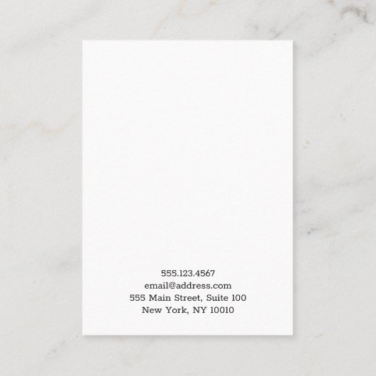 Blush Pink Watercolor-Blume mit Anzeige Visitenkarte (Rückseite)