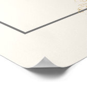 Blush Pink Watercolor Blumencreme Begrüßung Poster (Ecke)