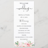 Blush Pink Watercolor Blumenzehen Programm (Vorderseite)