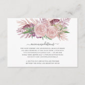 Blush Pink Watercolor Blumenzwiebelwohnung Begleitkarte (Vorderseite)